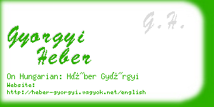 gyorgyi heber business card